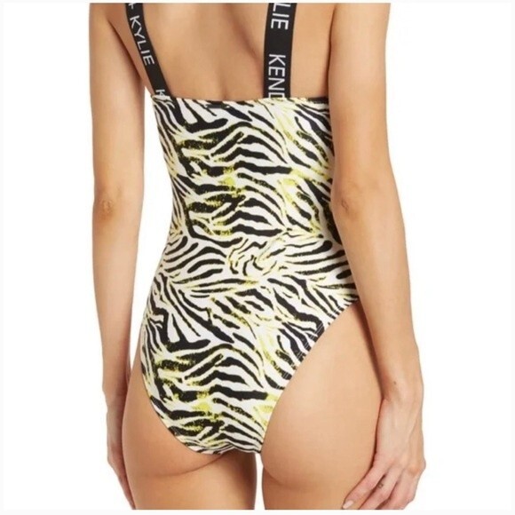 New Women's Kendall + Kylie Logo Band One-piece Swimsuit Size S - Picture 2 of 8